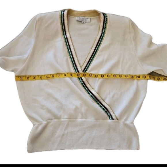 St. John Evening Vintage Womens Knit Wrap Sweater With Sparkle Accents 12 - Picture 12 of 15